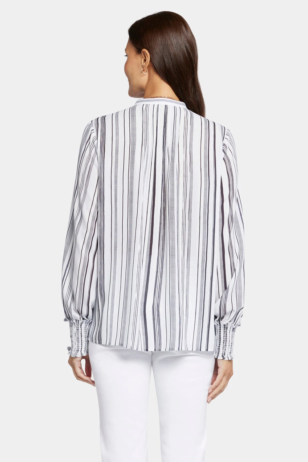 Pleated Peasant Blouse - Asteria Stripe 2 Pleated Peasant Blouse - Asteria Stripe - Image 2