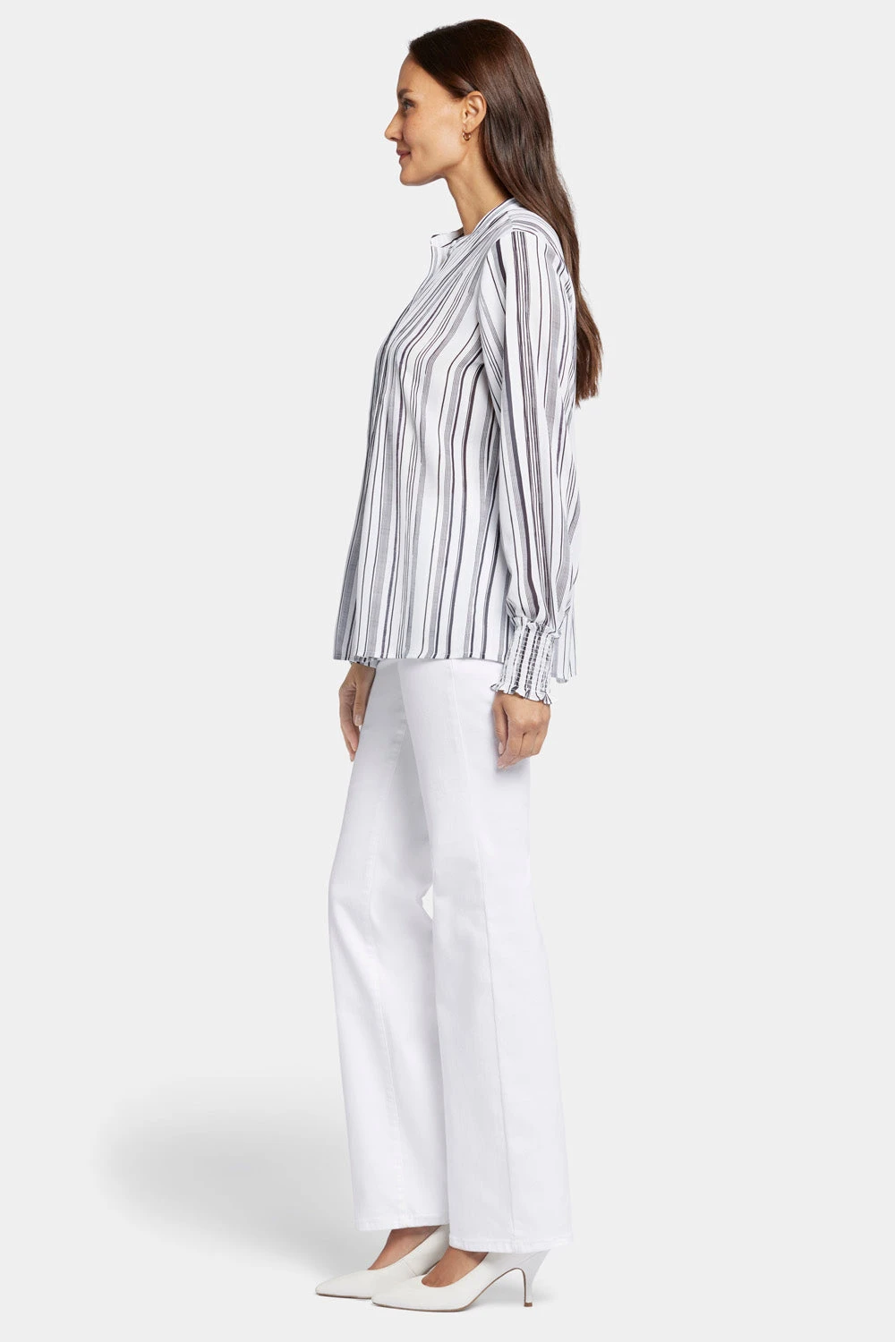 Pleated Peasant Blouse - Asteria Stripe 3 Pleated Peasant Blouse - Asteria Stripe - Image 3