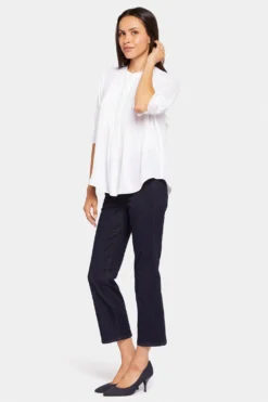 Pleated Short Sleeved Blouse - Optic White -Nydj Apparel Shop MGGT4187 157 3