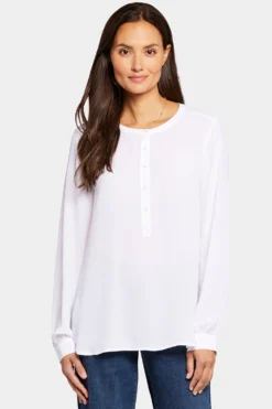 Simone Blouse - Optic White -Nydj Apparel Shop MGGT4238 157 4 9cee6dee d88d 444c 99b1 51f478900646