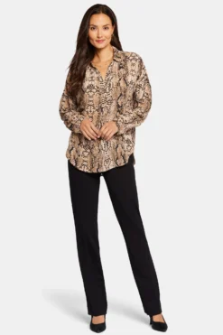 Becky Blouse - Victorian Python Pink Taupe -Nydj Apparel Shop MGGT4254 F629 5