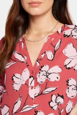 Paulina Peasant Blouse - Bountiful -Nydj Apparel Shop MGGT4255 F2023 6