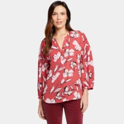 Paulina Peasant Blouse - Bountiful -Nydj Apparel Shop MGGT4255 F2023 DPA