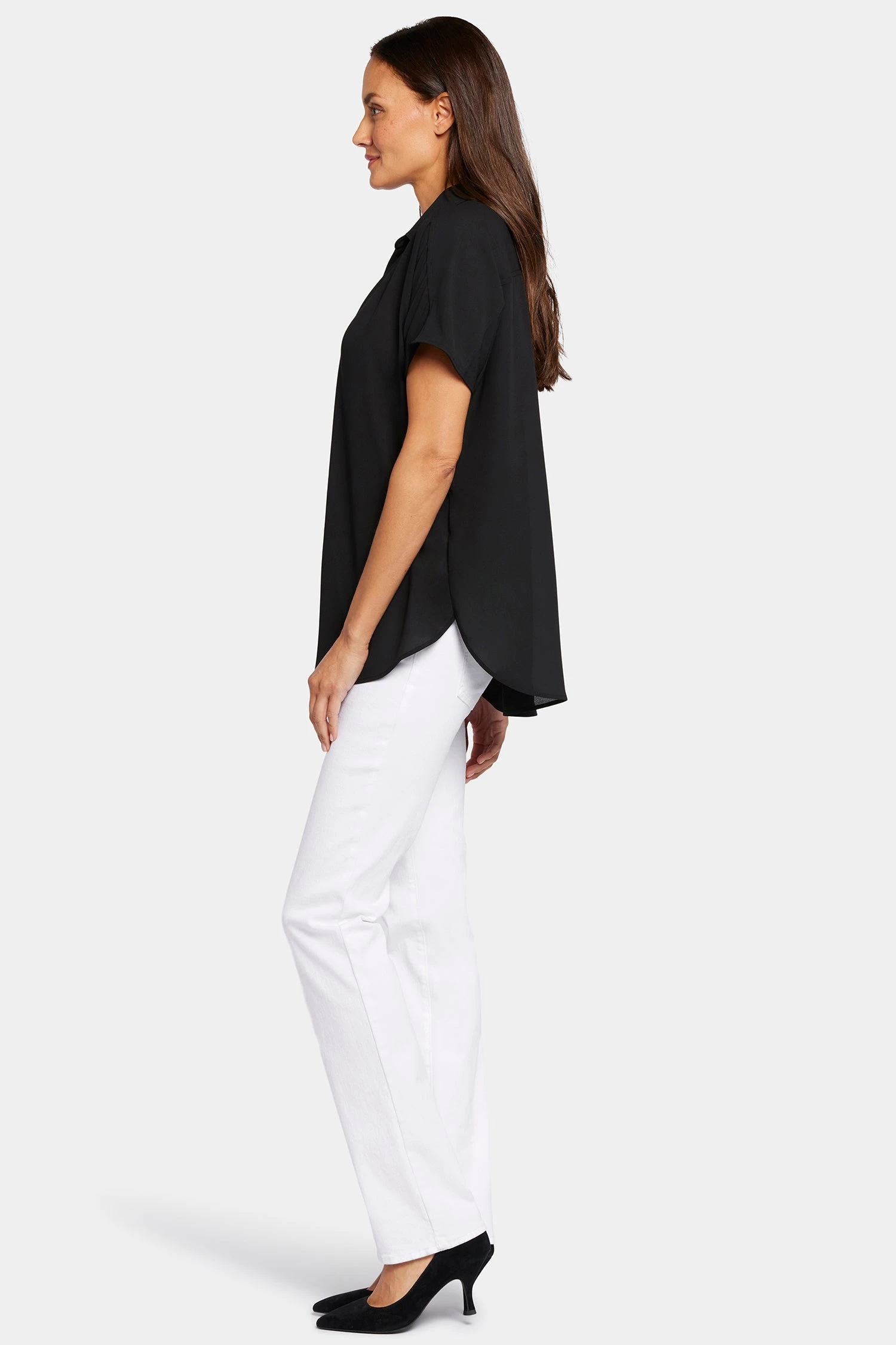 Becky Short Sleeved Blouse - Black 3 Becky Short Sleeved Blouse - Black - Image 3