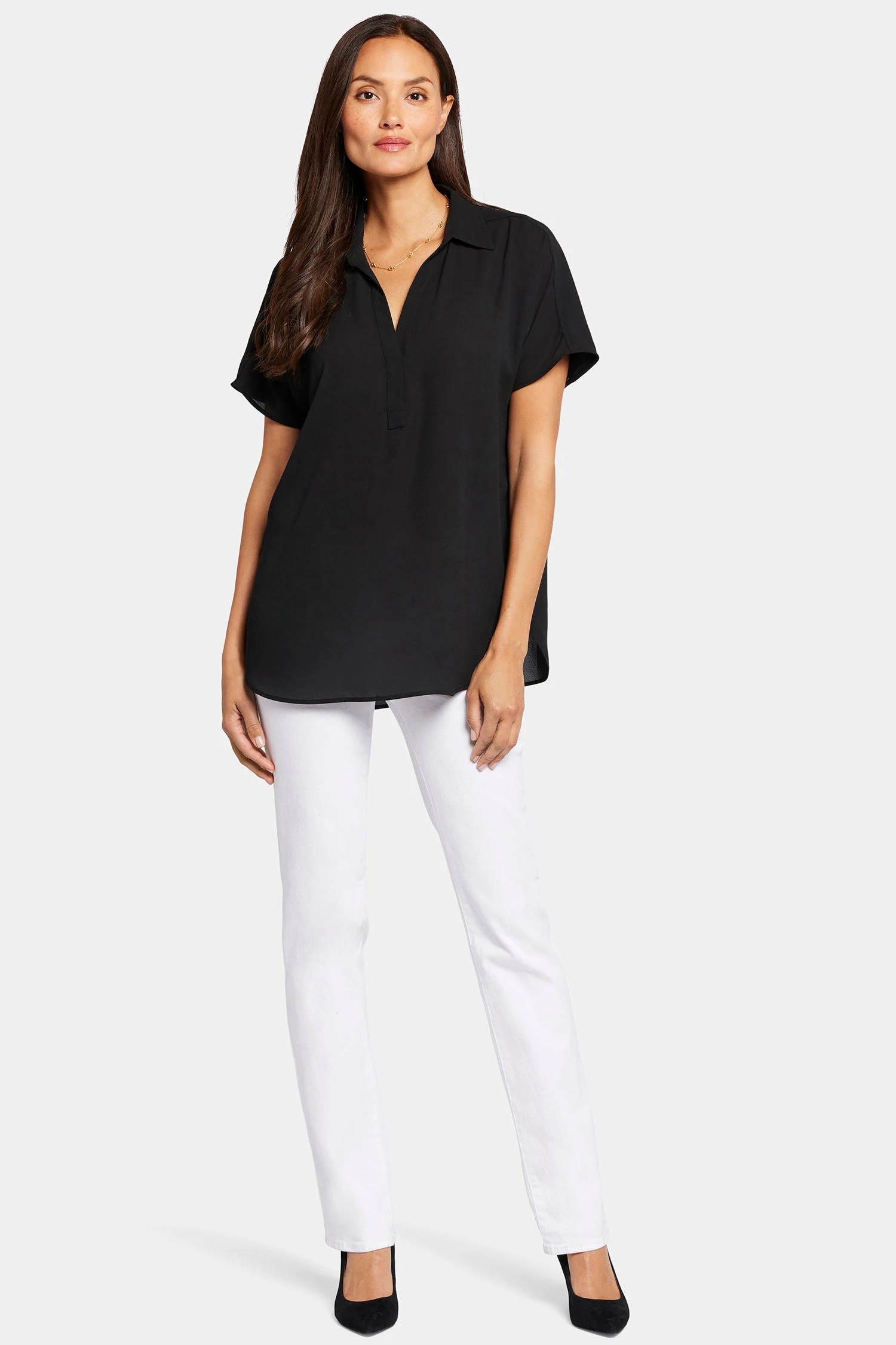 Becky Short Sleeved Blouse - Black 5 Becky Short Sleeved Blouse - Black - Image 5