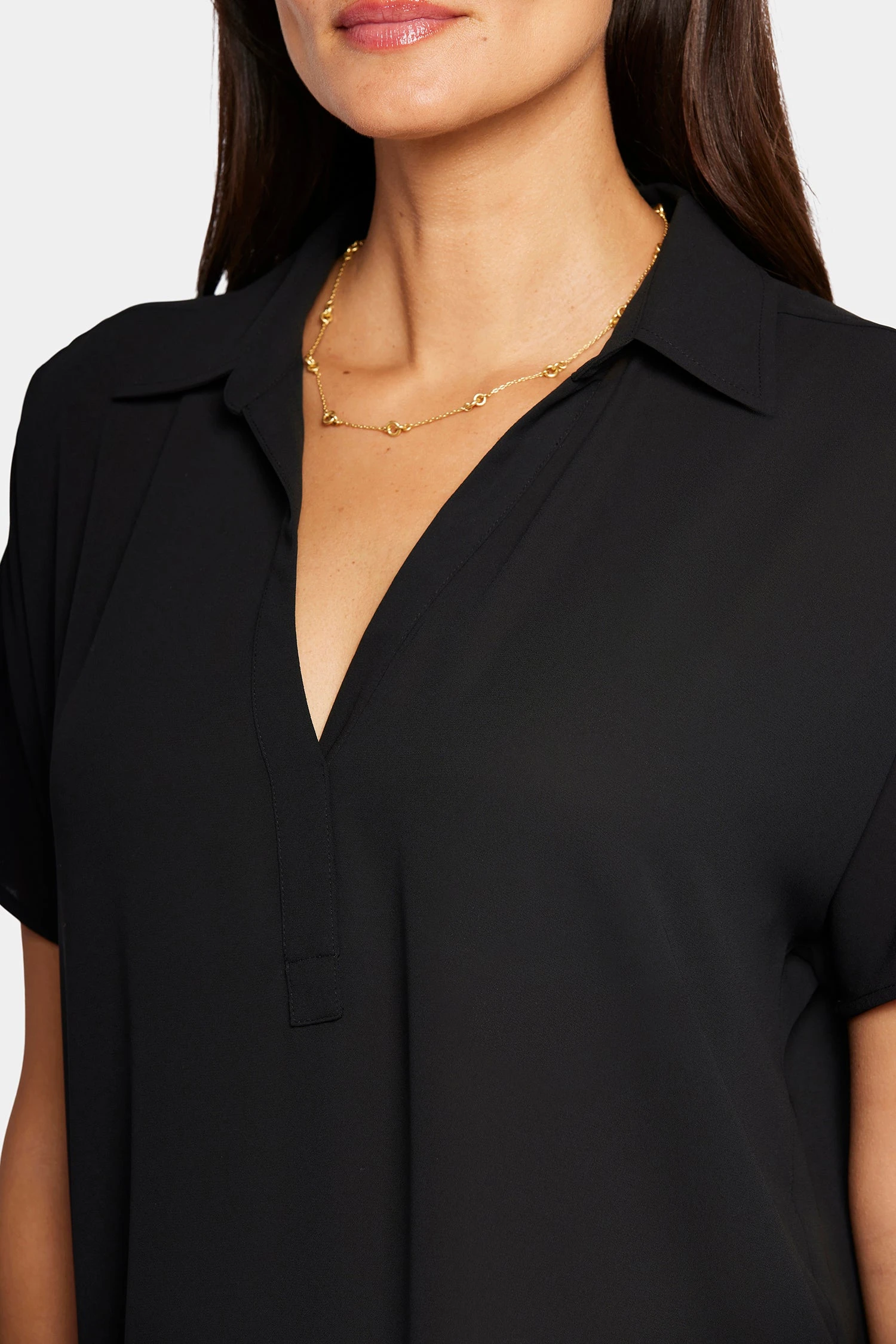 Becky Short Sleeved Blouse - Black 6 Becky Short Sleeved Blouse - Black - Image 6