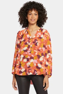 Puff Sleeve Popover Top - Gingervale -Nydj Apparel Shop MGGT4277 F2006 4