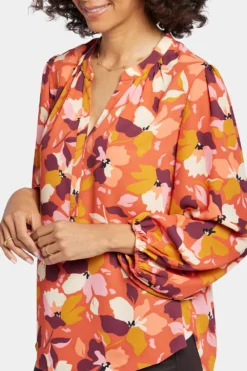 Puff Sleeve Popover Top - Gingervale -Nydj Apparel Shop MGGT4277 F2006 6