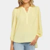Puff Sleeve Popover Top - Mimosa