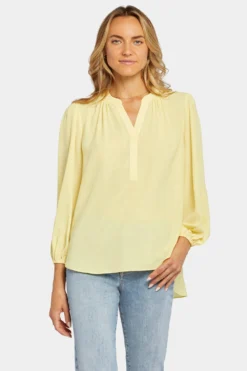 Puff Sleeve Popover Top - Mimosa