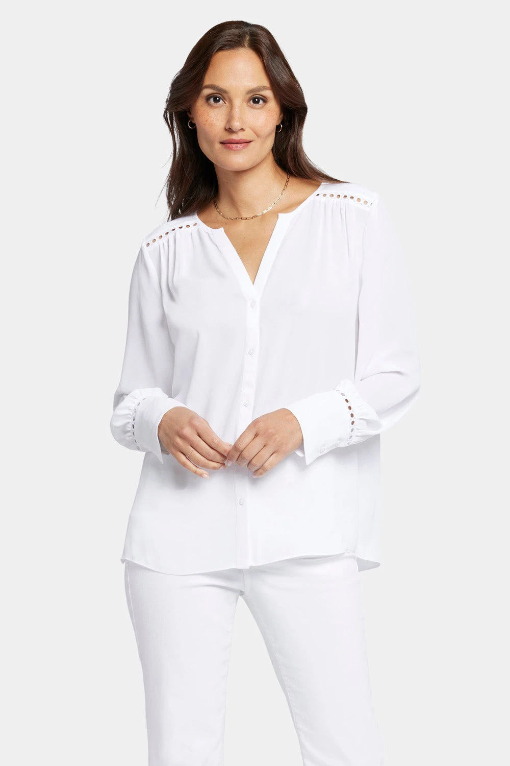 Liliana Peasant Blouse - Optic White 1 Liliana Peasant Blouse - Optic White