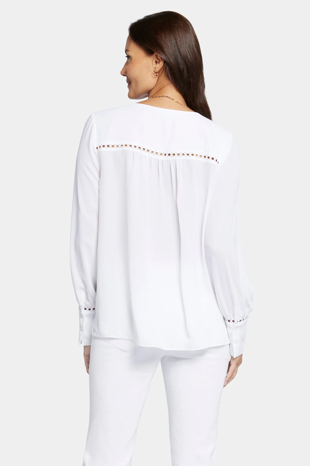 Liliana Peasant Blouse - Optic White 2 Liliana Peasant Blouse - Optic White - Image 2