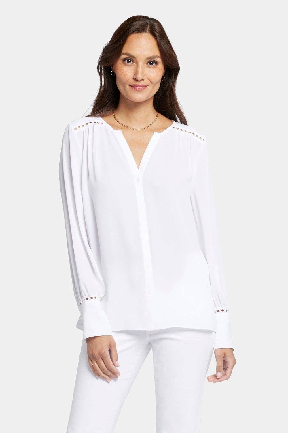 Liliana Peasant Blouse - Optic White 4 Liliana Peasant Blouse - Optic White - Image 4