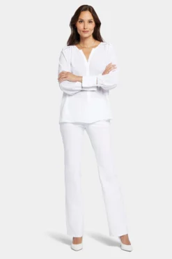 Liliana Peasant Blouse - Optic White 11 Liliana Peasant Blouse - Optic White -Nydj Apparel Shop MGGT4288 157 5