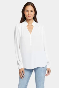 Hannah Blouse - Optic White -Nydj Apparel Shop MGGT4303 157 4
