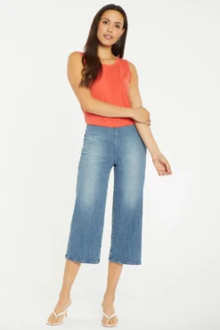 Wide Leg Capri Pull-On Jeans - Clean Horizon -Nydj Apparel Shop MGTBCP8176 CLHZ 4