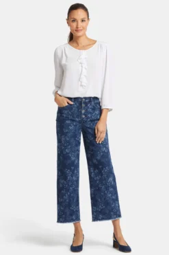 Teresa Wide Leg Ankle Jeans - Indigo Oak Park