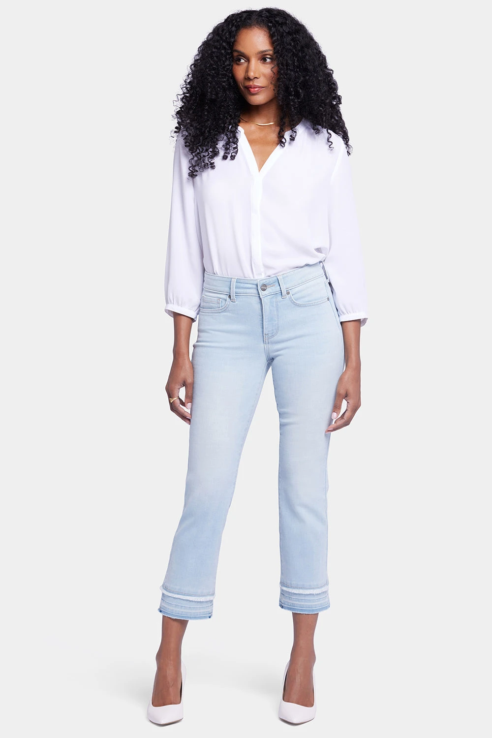Marilyn Straight Ankle Jeans - Brightside 1 Marilyn Straight Ankle Jeans - Brightside