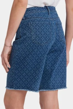 Lilly Boyfriend Denim Shorts - Indigo Giona Geo -Nydj Apparel Shop MGTBSH8563 INDGG 6