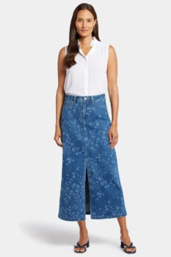 High Rise Long Skirt - Indigo Salome
