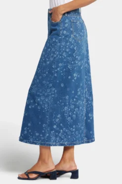 High Rise Long Skirt - Indigo Salome 9 High Rise Long Skirt - Indigo Salome -Nydj Apparel Shop MGTBSK8986 INGSM 3