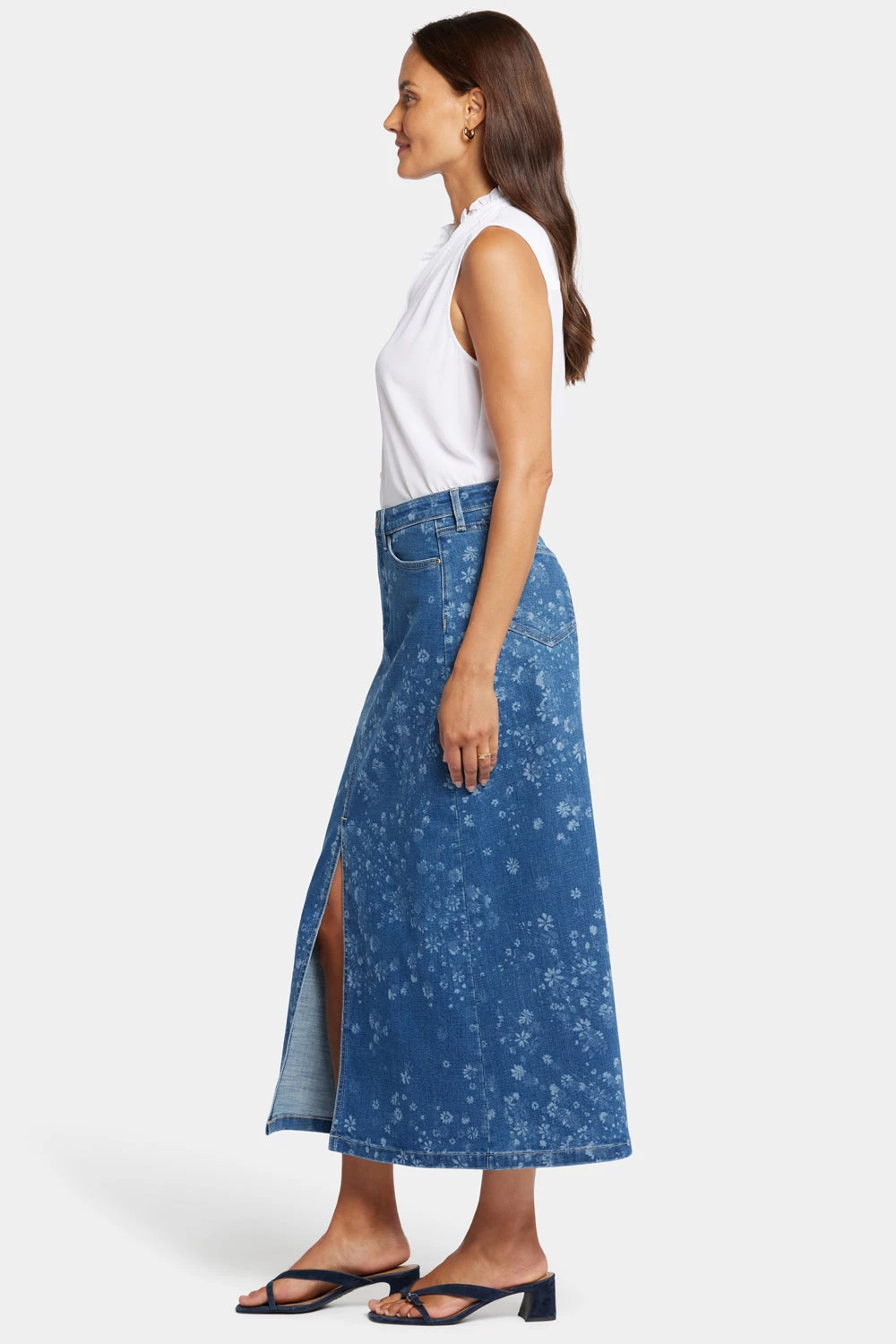 High Rise Long Skirt - Indigo Salome 5 High Rise Long Skirt - Indigo Salome - Image 5