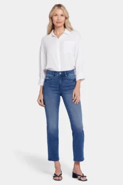 Marilyn Straight Ankle Jeans - Blue Island