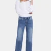 Teresa Wide Leg Ankle Jeans - Loire