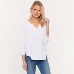 Perfect Tee - Optic White 11 Perfect Tee - Optic White -Nydj Apparel Shop MLER3988 157 DPA