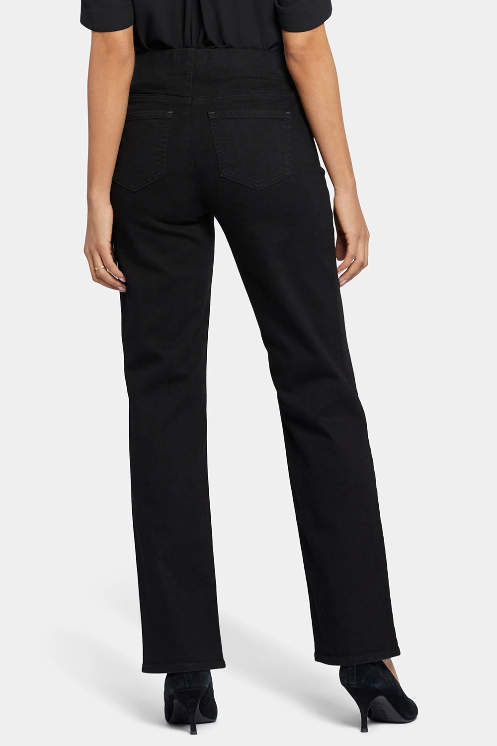 Bailey Relaxed Straight Pull-On Jeans - Black Rinse 2 Bailey Relaxed Straight Pull-On Jeans - Black Rinse - Image 2