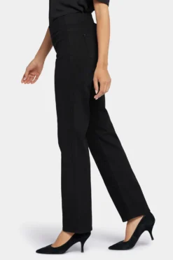 Bailey Relaxed Straight Pull-On Jeans - Black Rinse 9 Bailey Relaxed Straight Pull-On Jeans - Black Rinse -Nydj Apparel Shop MMBK8848 BLKRI 3