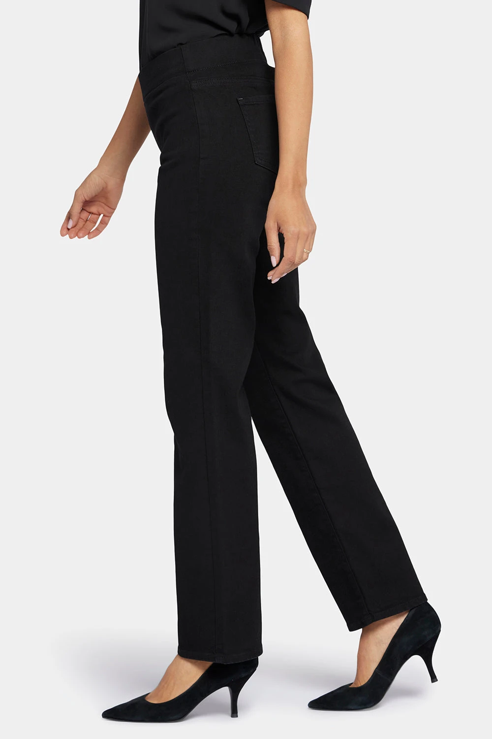 Bailey Relaxed Straight Pull-On Jeans - Black Rinse 3 Bailey Relaxed Straight Pull-On Jeans - Black Rinse - Image 3