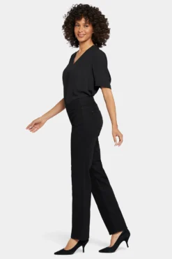 Bailey Relaxed Straight Pull-On Jeans - Black Rinse 11 Bailey Relaxed Straight Pull-On Jeans - Black Rinse -Nydj Apparel Shop MMBK8848 BLKRI 5