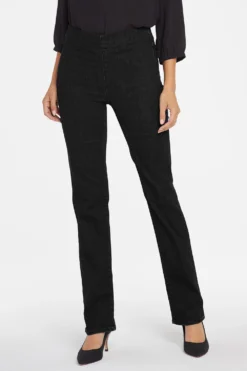 Marilyn Straight Pull-On Jeans - Black -Nydj Apparel Shop MMBSMS8514 858 3