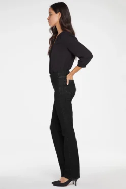 Marilyn Straight Pull-On Jeans - Black -Nydj Apparel Shop MMBSMS8514 858 5