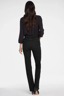 Marilyn Straight Pull-On Jeans - Black -Nydj Apparel Shop MMBSMS8514 858 6