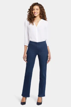 Bailey Relaxed Straight Pull-On Jeans - Palace