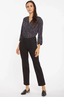 ThighShaper™ Straight Ankle Jeans - Black Rinse