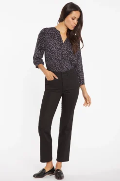 ThighShaper™ Straight Ankle Jeans - Black Rinse -Nydj Apparel Shop MMIC8303 BLKRI 4