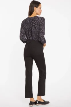 ThighShaper™ Straight Ankle Jeans - Black Rinse -Nydj Apparel Shop MMIC8303 BLKRI 6