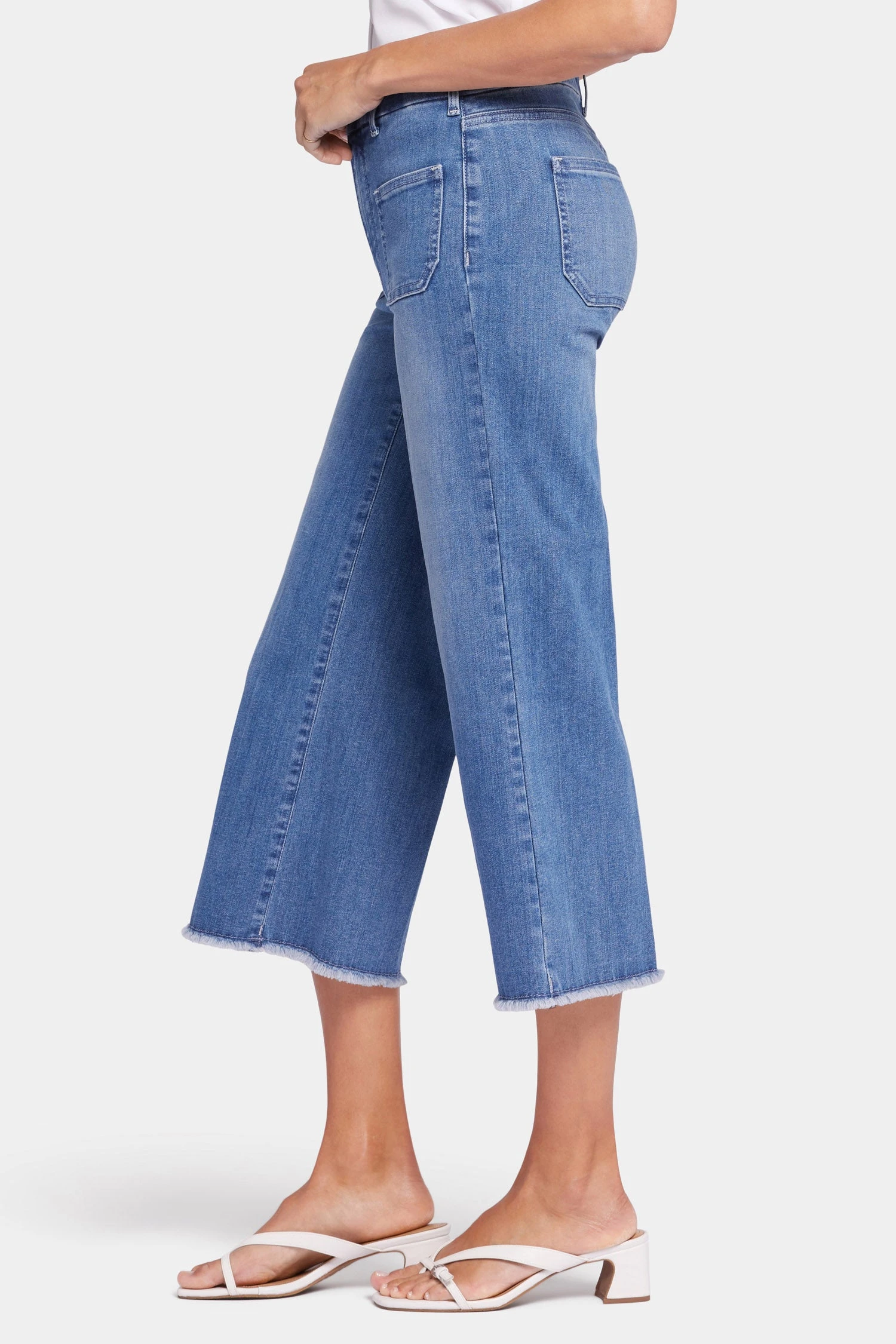 Patchie Wide Leg Capri Jeans - Compass 3 Patchie Wide Leg Capri Jeans - Compass - Image 3