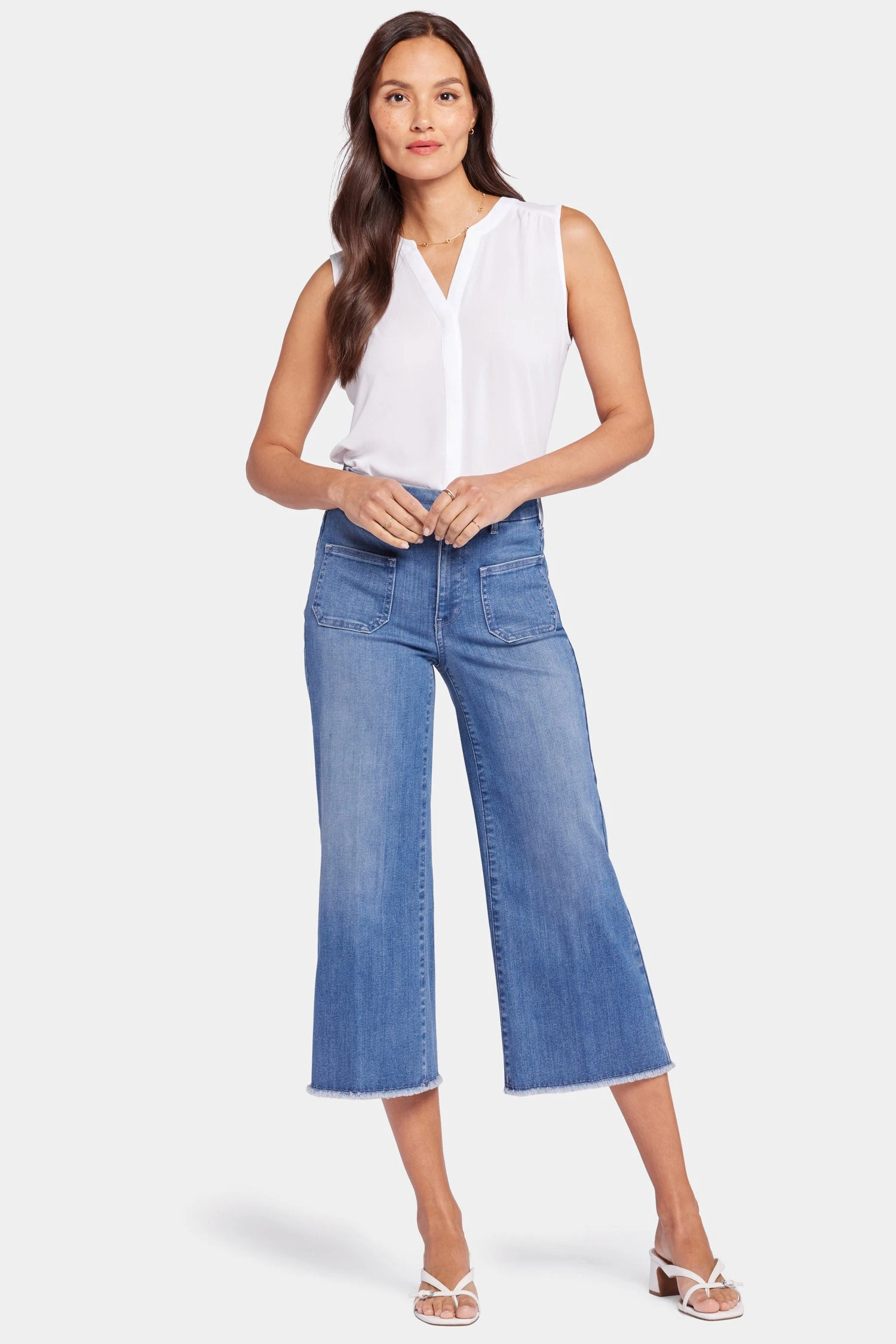 Patchie Wide Leg Capri Jeans - Compass 4 Patchie Wide Leg Capri Jeans - Compass - Image 4