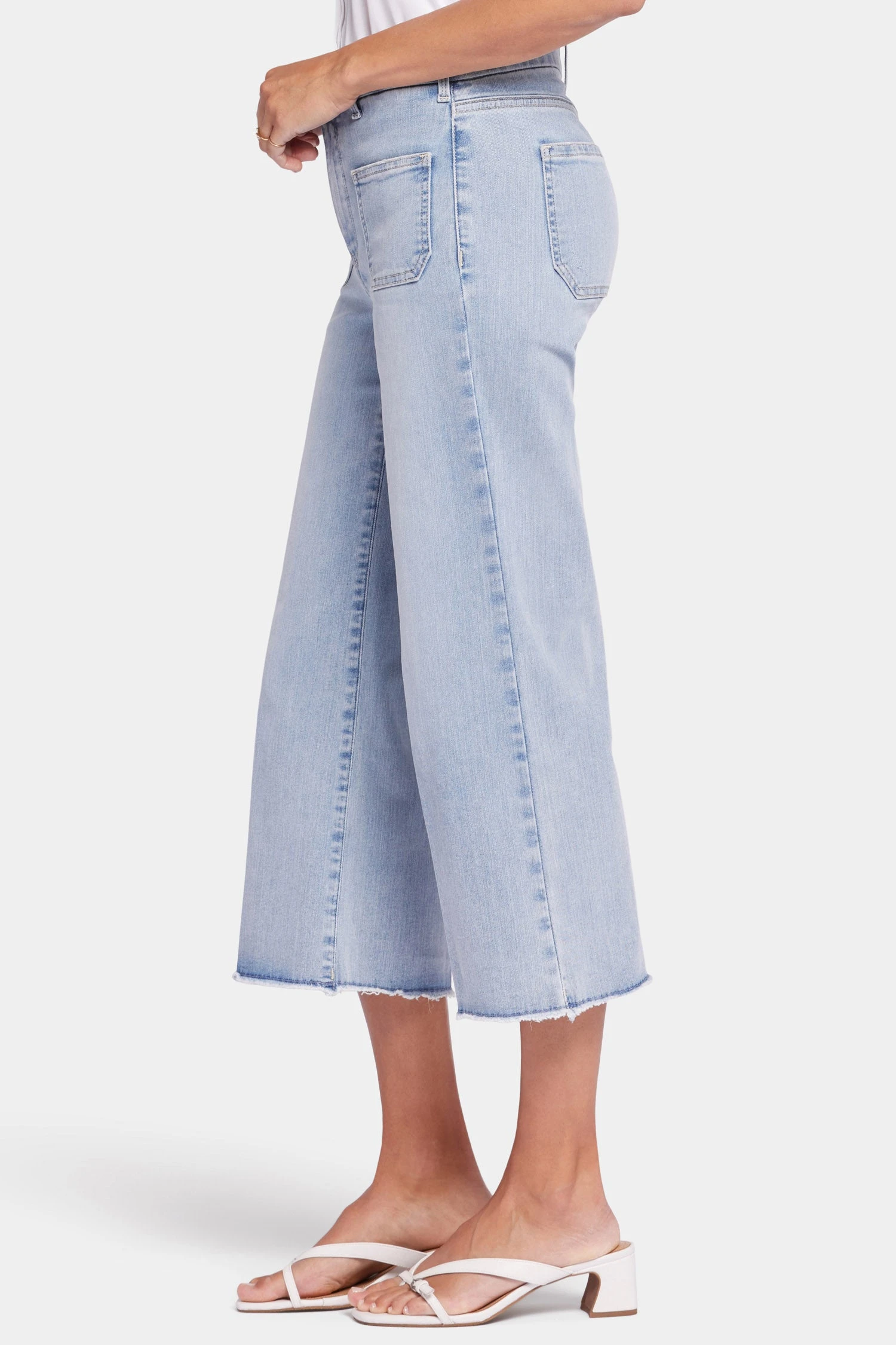 Patchie Wide Leg Capri Jeans - Divine 3 Patchie Wide Leg Capri Jeans - Divine - Image 3