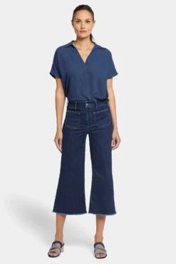 Patchie Wide Leg Capri Jeans - Sublime