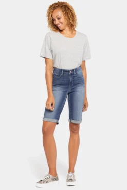 Briella 11 Inch Denim Shorts - Landslide -Nydj Apparel Shop MMSLBS2546 LNDSL 4