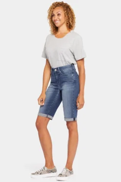 Briella 11 Inch Denim Shorts - Landslide -Nydj Apparel Shop MMSLBS2546 LNDSL 5