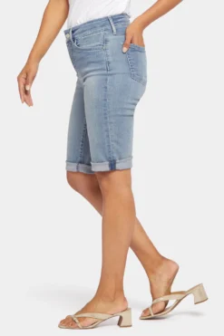 Briella 11 Inch Denim Shorts - Thistle Falls 9 Briella 11 Inch Denim Shorts - Thistle Falls -Nydj Apparel Shop MMSLBS2546 THFLS 3