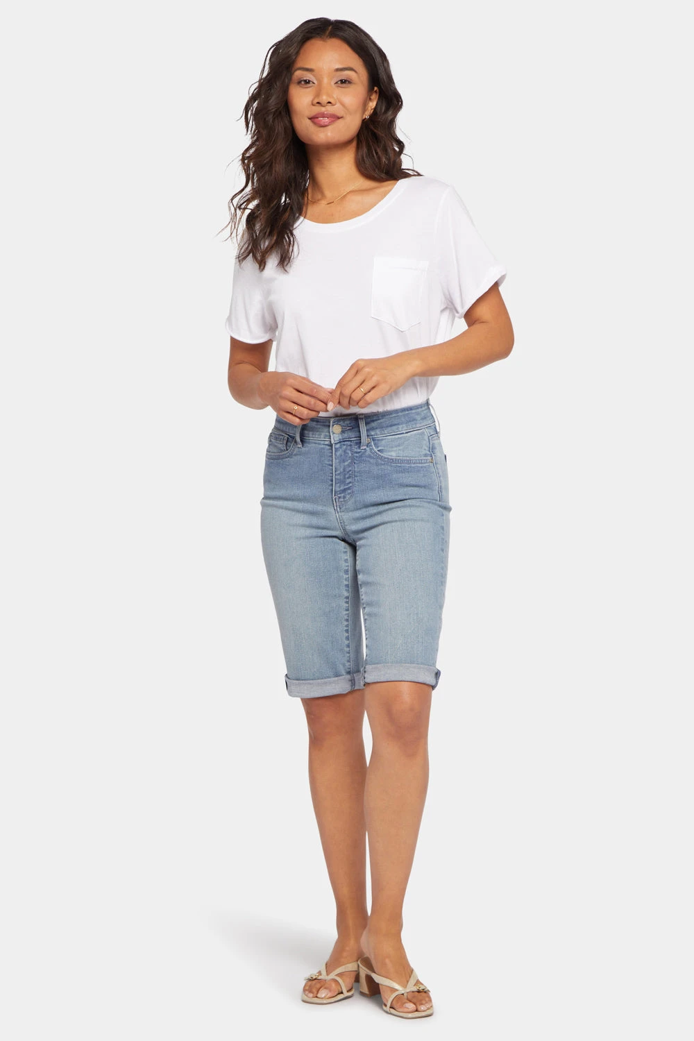 Briella 11 Inch Denim Shorts - Thistle Falls 4 Briella 11 Inch Denim Shorts - Thistle Falls - Image 4