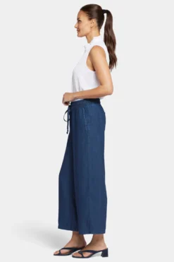 Jayne Wide Leg Ankle Pull-On Pants - Indigo Ocean -Nydj Apparel Shop MMTI8927A INDOC 5