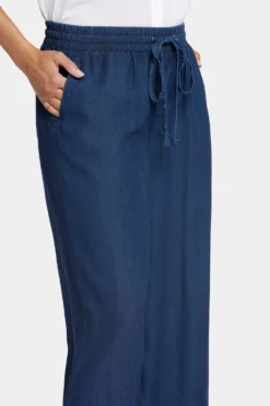 Jayne Wide Leg Ankle Pull-On Pants - Indigo Ocean -Nydj Apparel Shop MMTI8927A INDOC 6